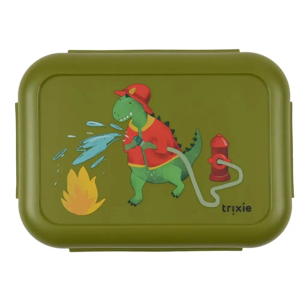 Fiambrera Con Separador Clips - Fireman Mr. Dino