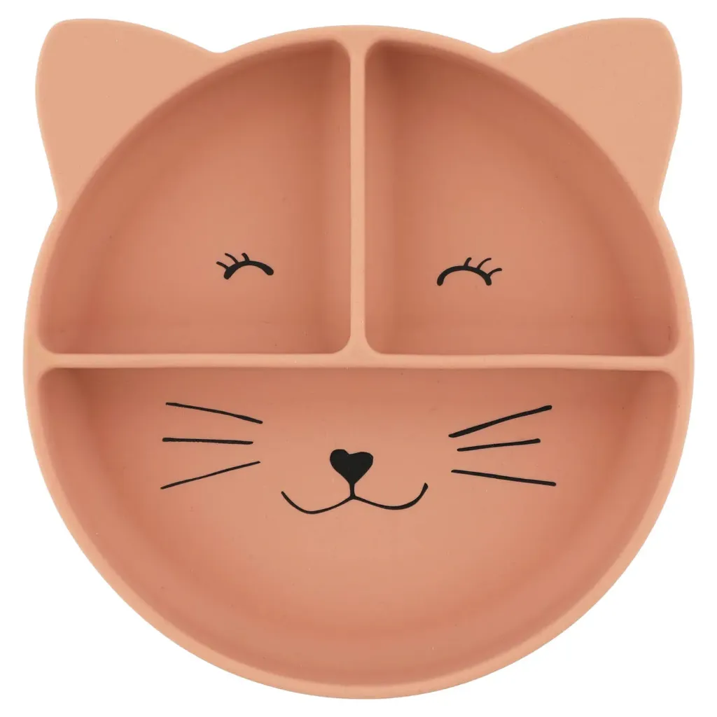 Plato Compartimentado De Silicona Con Ventosa - Mrs. Cat