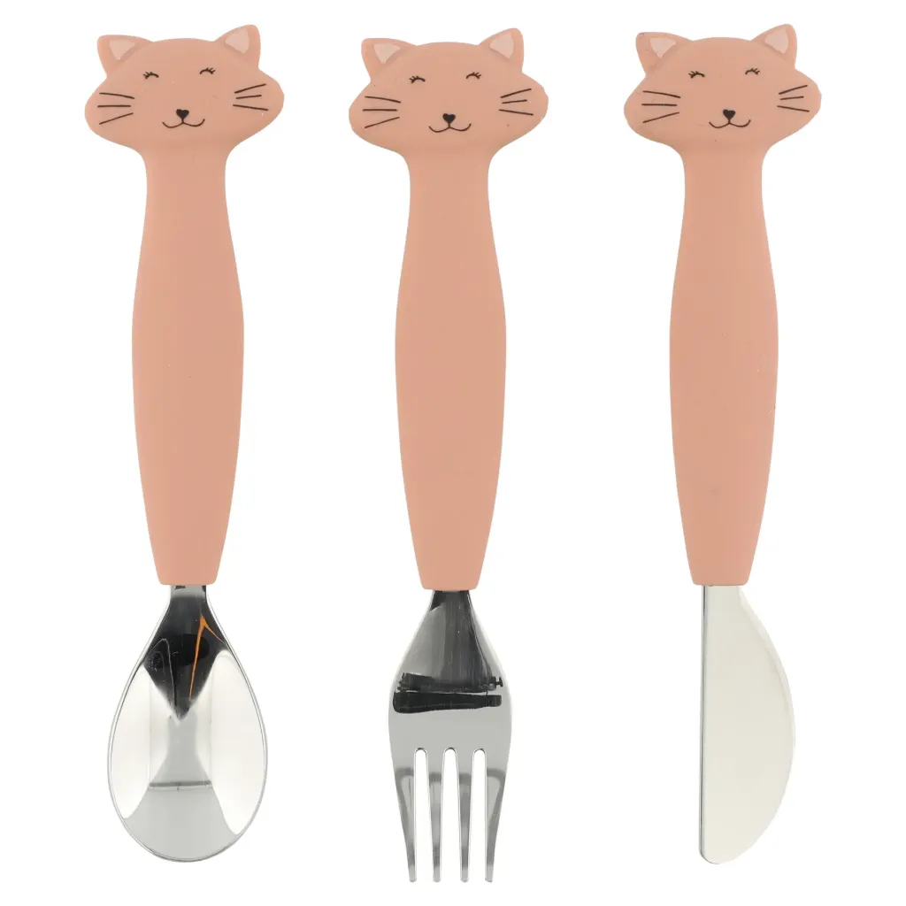 Cubiertos De 3 Piezas En Silicona - Mrs. Cat