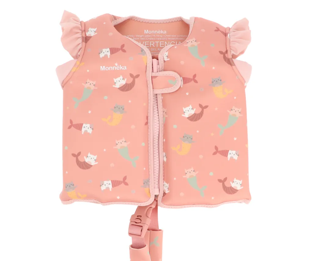 Chaleco Flotador Aprendizaje Mermaid Cats 2 A 3 Años