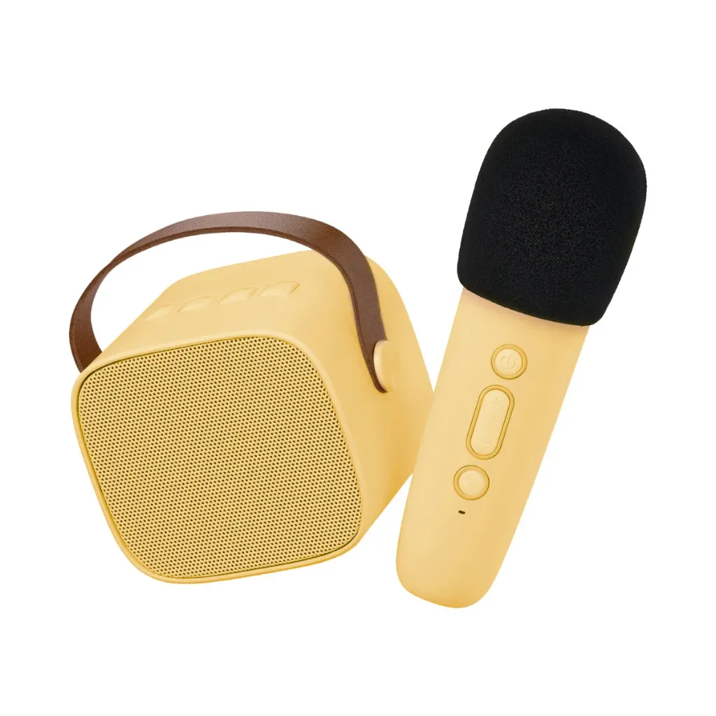 Karaoke - Altavoz Bluetooth Con Micrófono Amarillo