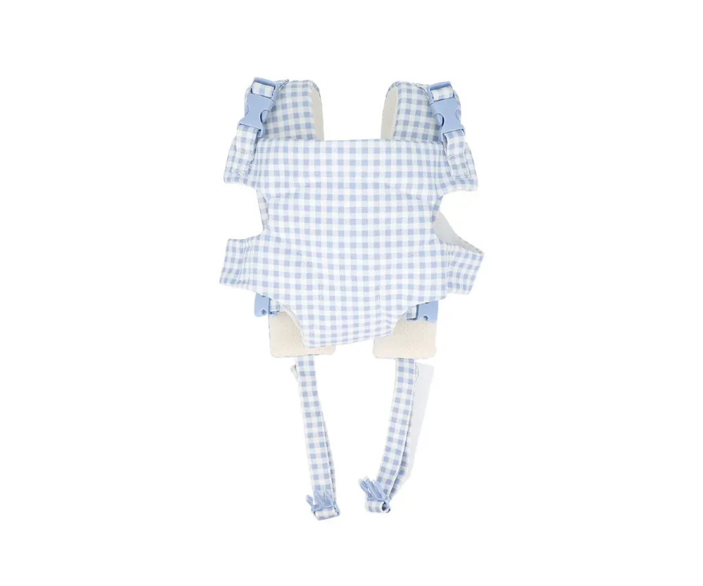 Portabebés Ergonómico Para Muñecos Vichy Blue