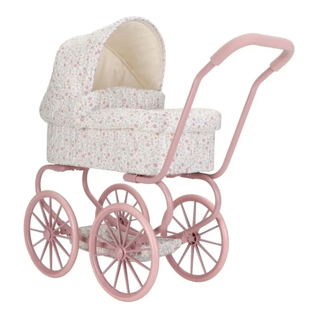 Carrito Muñecas Metal Flores